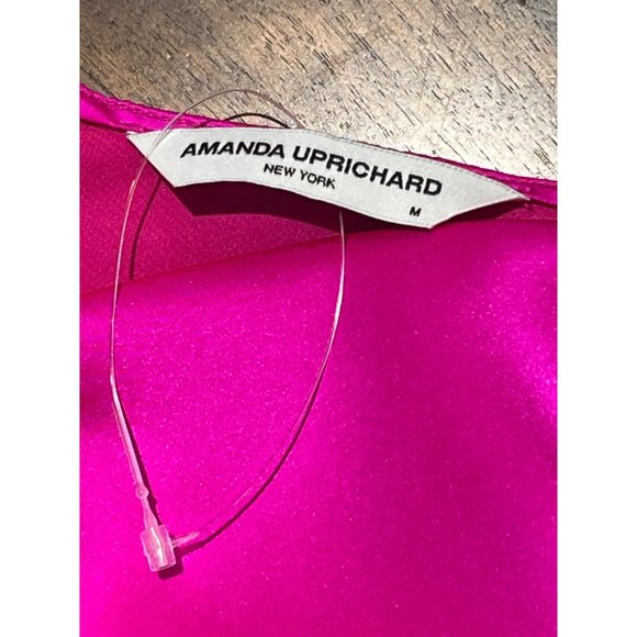 Amanda Uprichard Lunaria Dress in Hot Pink Light Medium New Womens Feather Mini - Picture 8 of 16